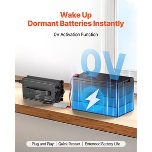 Caricabatterie Intelligente per Batterie al Litio 36V 18A 43.8V con Connettore Anderson, Indicatore LED, Attivazione 0V, AC DC LiFePO4 con Scatola in Alluminio - Product Image 4