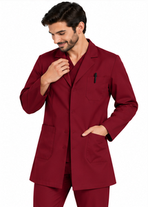 Blouse de laboratoire blanche avec logo pour hommes et femmes, uniforme de médecin à manches longues, vêtements de travail médicaux respirants, laboratoire pharmaceutique - Product Image 6