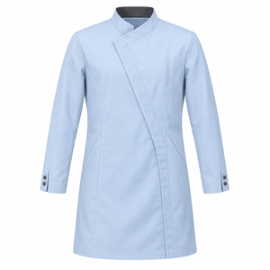 Blouse médicale unisexe bleu clair avec col cheminée, personnalisable, vente en gros, uniforme de travail pour cliniques - Product Image 1