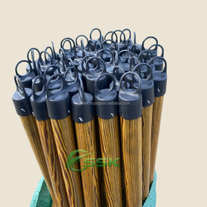Vietnamese Eco-Friendly Durable 2-in-1 Portable Wooden Broom Handle Eucalyptus Grain Wood PVC Coated <b>Mop</b> Head for Home <b>Cleaning</b> - Product Image 1
