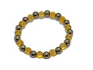 High quality Citrine Pyrite Crystal Gemstone Bead Bracelet Fashion Charm Jewelry for Men Women for Energy Meditation Gift - Product Image 3