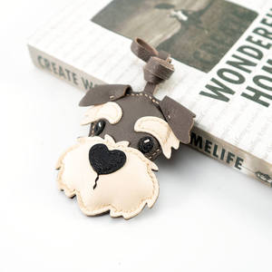 Genuine Leather Holder with Keyring Protective Case Cover Custom Logo Leather <b>Keychain</b> Wholesale - Product Image 1
