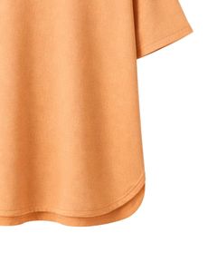 Camiseta Oversize Personalizada Color Durazno para Hombre, con Dobladillo Curvo, Hombro Caído, Cuello Redondo, de Algodón Liso, Estilo Urbano, para Verano - Product Image 6
