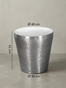 Mesa de Centro Redonda Moderna de Aluminio para el Hogar, 60 cm de Diámetro, Diseño Industrial, Mueble de Metal Hecho a Mano para Sala de Estar - Product Image 2