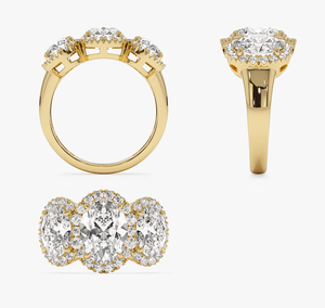 Anillo de Compromiso con Diamante Cultivado en Laboratorio de Corte Ovalado de 14K, Certificado IGI, Estilo Elegante en Oro - Product Image 3