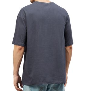 Camiseta de Algodón de Alta Calidad para Hombre, Corte Regular, Transpirable, Ecológica, Estilo Urbano, Color Sólido, Impresión Personalizada, Fábrica OEM - Product Image 2