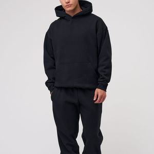 Sudadera con Capucha Casual de Invierno, Estilo Urbano, Hombros Caídos, Oversize, Algodón de Alta Calidad, Forro Polar Grueso, Lisa, Personalizable - Product Image 1