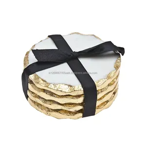 Juego de Posavasos Redondos Modernos Casglow Heritage de Mármol Natural Ecológico de Lujo - Product Image 2