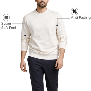 Sudadera casual de moda con logotipo personalizado disponible, sudadera de cuello redondo para hombre, sudadera de algodón premium para venta en línea. - Product Image 2