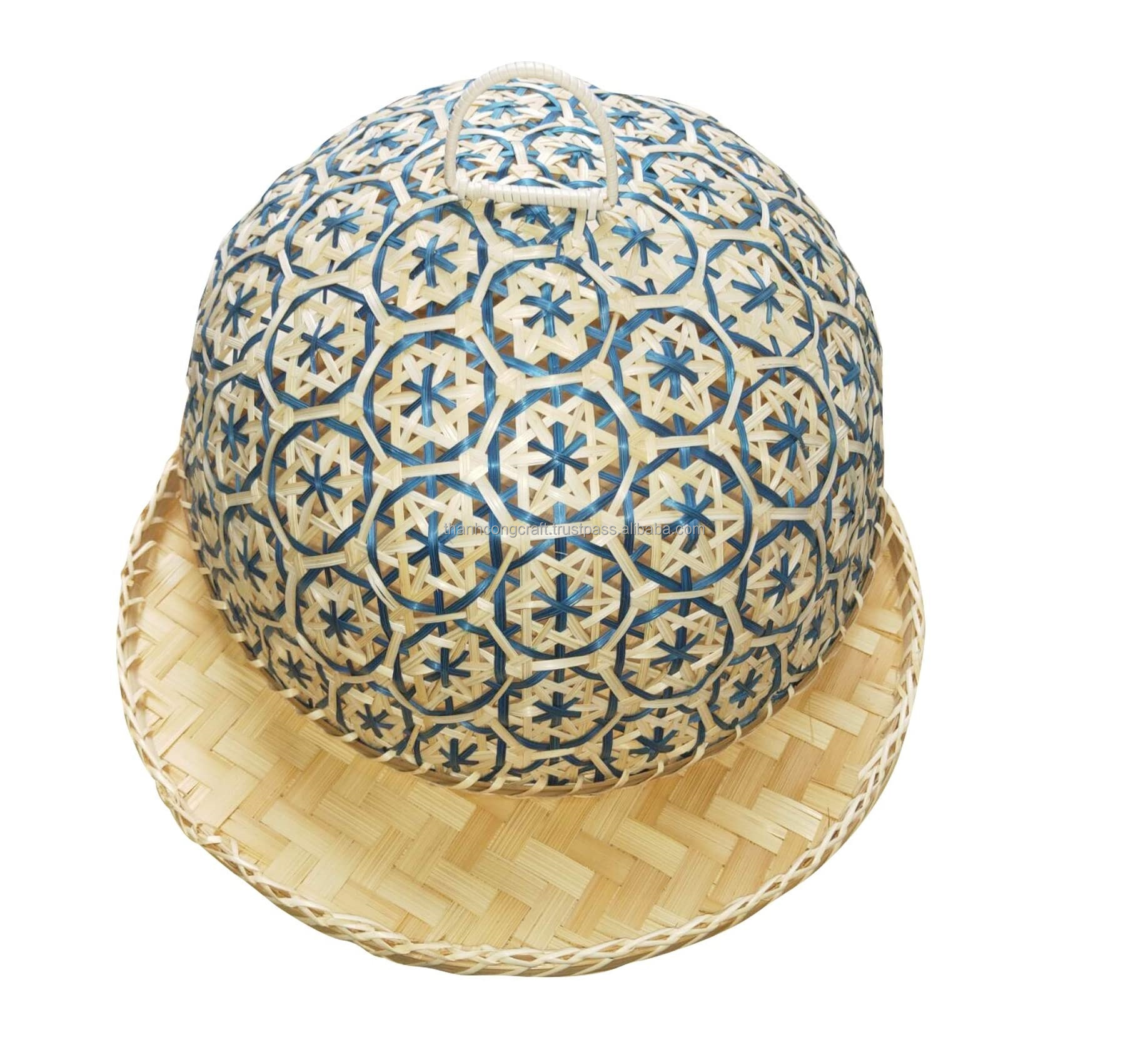 Бамбуковая Крышка для еды-сухая бамбуковая поднос с сеткой-бамбуковая крышка с сеткой