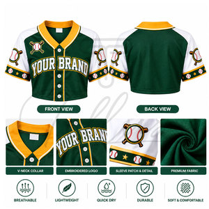 Maillot de baseball court de haute qualité pour femme, uniforme d'équipe léger, respirant, séchage rapide, vente en gros OEM - Product Image 6