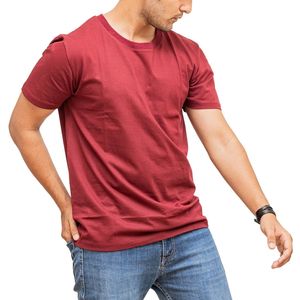 Camiseta de Hombre Lisa 100% Algodón, Cuello Redondo, Manga Corta, Color Sólido, Talla Grande, con Logotipo Personalizado, Venta al Por Mayor OEM - Product Image 6