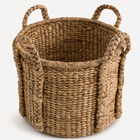 Panier en jacinthe d'eau naturelle à bas prix, paniers tressés pour rangement et organisation de placards