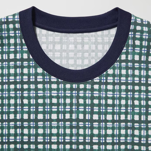 Men's Green Solid Stand <b>Collar</b> <b>T</b>-<b>Shirt</b> Set with Navy Shorts Casual Summer Wear Knitted Cotton Breathable Streetwear 210grm - Product Image 3