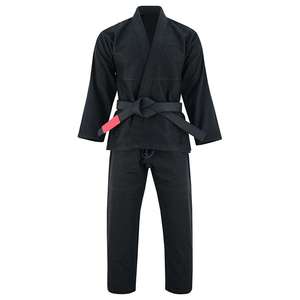 Kimono de BJJ Negro 100% Algodón, Corte Regular, Transpirable, Unisex, Ropa de Artes Marciales para Adultos - Product Image 1