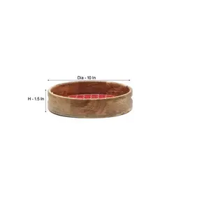 Il miglior vassoio in legno modello marocco per la tavola di casa e ristorante decora il vassoio rotondo con vassoio da caffè stampato smaltato