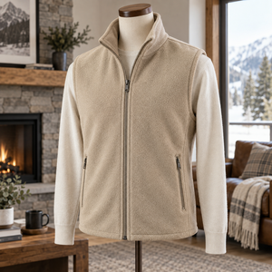Gilet en polaire avec tissu doux et chaud, coupe confortable, design léger, coutures durables et isolation confortable, idéal pour l'extérieur - Product Image 1