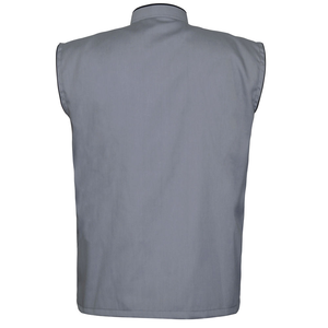 Chaleco sin Mangas de Lona Gris para Hombre de Tactus Industries, Cuello Alto, Cierre de Cremallera, Bolsillos Delanteros, Color Sólido, Ropa Exterior Informal de Secado Rápido - Product Image 6