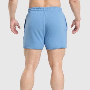 Pantalones cortos deportivos para hombre de 5 pulgadas con logo personalizado, color sólido, talla grande, ropa deportiva para hombre, hechos en Pakistán, servicio OEM. - Product Image 3