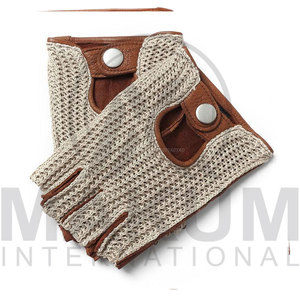 Gants de conduite unisexes en cuir de haute qualité professionnels à doigts entiers avec logo personnalisé pour voiture et moto - Product Image 2