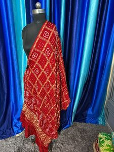 Indian Bandhani Dupatta In Ghatchola Pattern Perfect to wear in Suits and lehenga - Product Image 4