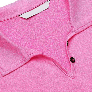 Wholesale Women's Polo <b>Shirt</b> Short Sleeve Cotton Casual Polo <b>T</b> <b>Shirt</b> With Contrast <b>Collar</b> Custom Logo Available - Product Image 6