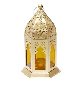 Elegant Luxurious Iron Rod Frame Christmas Lantern Decorations Gold Plated Metal Stand Rectangle <b>Candle</b> Home <b>Plain</b> Base Top - Product Image 5