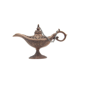 Lampe à huile Aladdin en laiton avec finition antique, lampe décorative du Genie pour la décoration intérieure de la maison, collection culturelle, mariage - Product Image 6