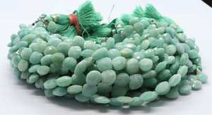 Amazonita facetada en forma de corazón, briolette de 8-9 mm, cuentas de piedra preciosa de amazonita natural, joyería de amazonita facetada en forma de corazón de 9 pulgadas - Product Image 5