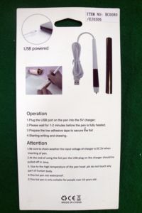 HC0480 Heated <b>Gold</b> Foil <b>Pen</b> | Heated <b>Gold</b> Foil <b>Pen</b> With USB Cable Corded Electric Rotary Tool Accessory Plastic Straight Shank - Product Image 2