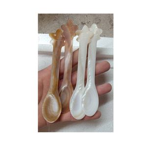Cucharas de Nácar en Forma de Media Luna, Venta al por Mayor, Estilo Lujoso, Mini Cucharas de Concha de Ostra, Se Venden por Juego a Precio Económico - Product Image 6