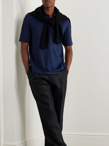 Polo respirant à séchage rapide avec broderie personnalisée du logo du fabricant pour hommes, 100% lin, polos à étiquette privée - Product Image 2