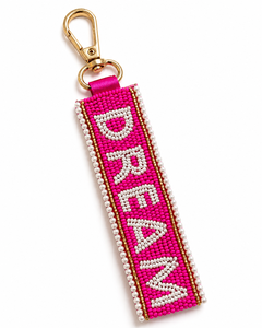 Sstringz Handmade Beaded DREAM Keychain Colorful Acrylic Bead <b>Key</b> <b>Ring</b> Inspirational Bag Charm Gift for Women Girls and Teens - Product Image 4