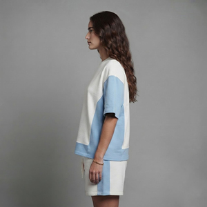 Ensemble court pour femme en coton 100 %, style décontracté été, broderie personnalisée, couleur unie, streetwear, confortable, ensemble 2 pièces. - Product Image 6
