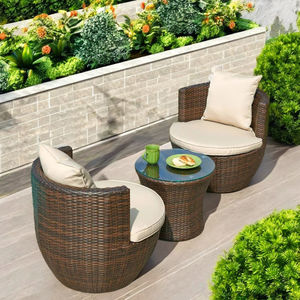 3 Pieces Modern Wholesale Patio Set <b>Outdoor</b> Poly Wicker Rattan <b>Furniture</b> for Entry & Courtyard Use - Product Image 1