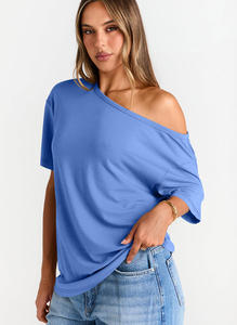 Camiseta de algodón para mujer, suave, transpirable, informal, de manga corta, para verano, lisa, con logo personalizado, ajuste cómodo. - Product Image 4