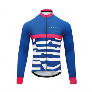 Jersey de Ciclismo Personalizado con Logotipo OEM para Hombre, Manga Larga, Impresión Digital, Transpirable, Cierre Completo, Elástico en Cuatro Direcciones, Antibacterial, Sin Costuras - Product Image 4