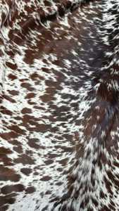 Genuine Cow Skin Leather Full Pelt Hair On Brown White Animal Pattern One Whole Leather - Product Image 5