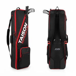 กระเป๋าเป้ฟลอร์บอล TAISON SPORTS รุ่นพรีเมียม 1680D PU 380 GSM สีดำแดง หลายช่อง ความจุ 30-40 ลิตร  รับสกรีนโลโก้ - Product Image 1