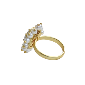 Pink <b>Crystal</b> Customizable Fashion <b>Ring</b> with Zircons Gold Plated Vintage Designer Jewelry - Product Image 3