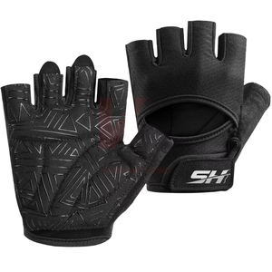 Custom Logo And Design Fingerless Sports <b>Gloves</b> Anti Slip Palm Design For Better Control During Weightlifting And Fitness Gear - Product Image 1