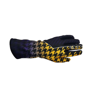 Premium Custom Racing Gloves High Grip Silicone Palm Anti Slip Houndstooth Printed Karting Gloves Touchscreen Mechanics Mittens - Product Image 2