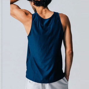เสื้อกล้ามถักสีพื้นสำหรับผู้ชาย คอกลม สวมใส่สบาย แห้งเร็ว ทรงสปอร์ต คุณภาพดีที่สุด เสื้อกล้ามผู้ชายแบบสั่งทำ - Product Image 3