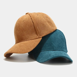 Custom Embroidered 100% Cotton Corduroy Baseball Cap Unisex Adjustable 6-Panel <b>Hat</b> Solid Color Casual Style Baseball <b>Hat</b> Unisex - Product Image 2