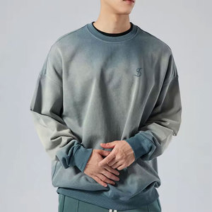 เสื้อสเวตเชิ้ตแฟชั่นใหม่ไซส์ใหญ่สำหรับผู้ชาย สีซีดแบบซันเฟด ปรับแต่งสีได้ สไตล์ใหม่ เสื้อสเวตเชิ้ตซันเฟด - Product Image 3