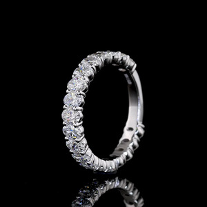 แหวนเพชรทรงรีเพาะเลี้ยงในห้องปฏิบัติการแบบ Eternity Band ทอง 10K 14K 18K เงิน 925 935 เครื่องประดับทันสมัยสำหรับวันครบรอบ งานหมั้น และงานแต่งงาน - Product Image 3