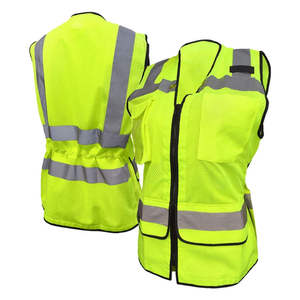 Veste de sécurité réfléchissante sans manches, de qualité supérieure, respirante, en polyester imperméable, personnalisable OEM, très visible - Product Image 1