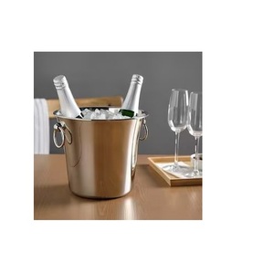 Seau à glace en laiton de qualité supérieure avec couvercle et pince, ensemble complet pour refroidir le vin et le champagne, solution élégante pour recevoir - Product Image 1