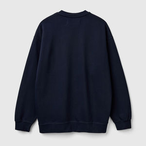 Sweat-shirts d'hiver pour hommes en coton 100% épais, teints unis, coupe ample, éco-responsables, coupe carrée, épaules tombantes - Product Image 6