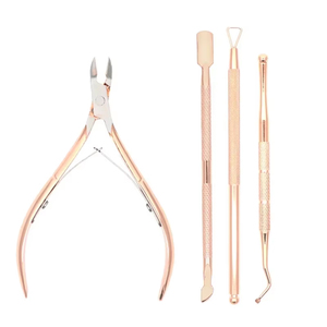 Coupe-cuticules en acier inoxydable, outil d'amélioration des ongles, pince à peaux mortes, dissolvant de vernis, kit d'amélioration des ongles - Product Image 4